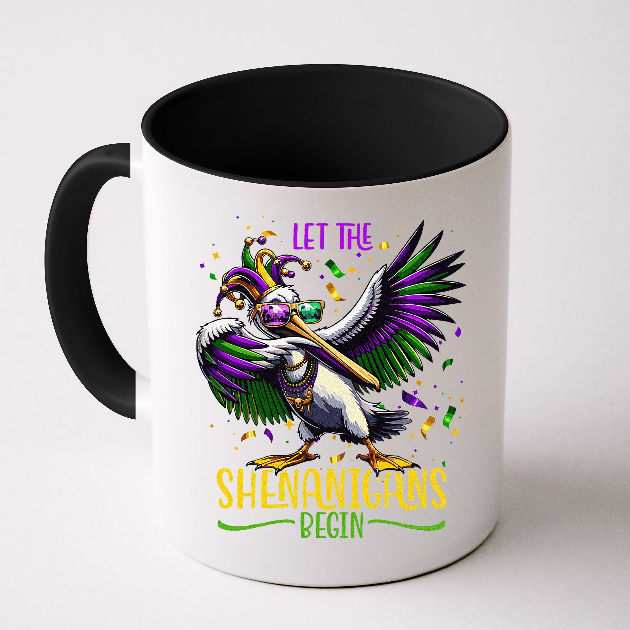 Dabbing Pelikan Mardi Gras Costume Let The Shenanigans Begin Mug