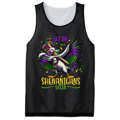 Dabbing Pelikan Mardi Gras Costume Let The Shenanigans Begin Mesh Reversible Basketball Jersey Tank