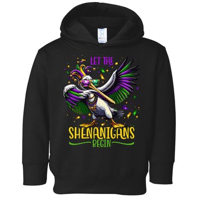 Dabbing Pelikan Mardi Gras Costume Let The Shenanigans Begin Toddler Hoodie