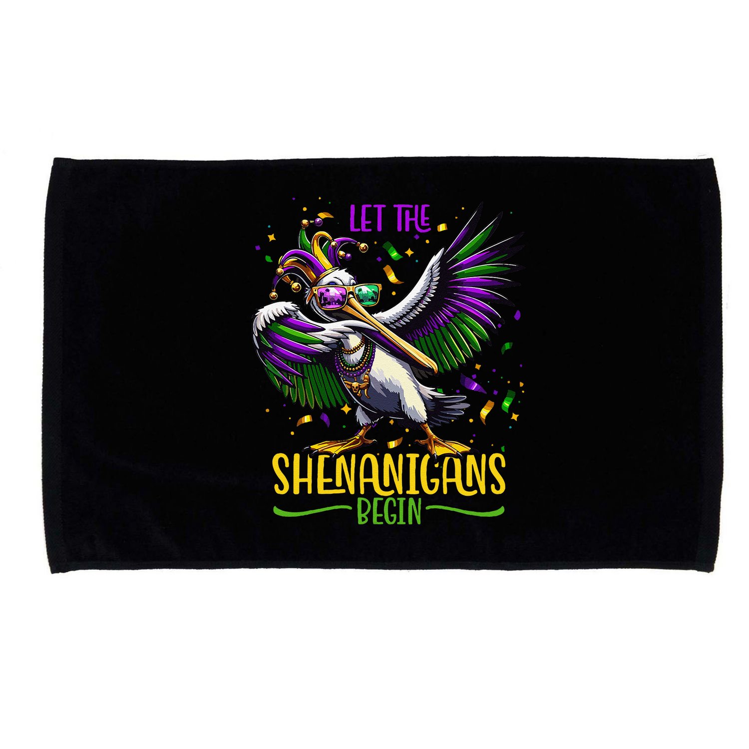 Dabbing Pelikan Mardi Gras Costume Let The Shenanigans Begin Microfiber Hand Towel