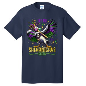 Dabbing Pelikan Mardi Gras Costume Let The Shenanigans Begin Tall T-Shirt