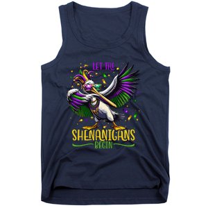 Dabbing Pelikan Mardi Gras Costume Let The Shenanigans Begin Tank Top