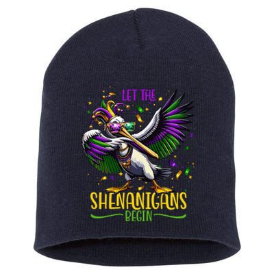 Dabbing Pelikan Mardi Gras Costume Let The Shenanigans Begin Short Acrylic Beanie