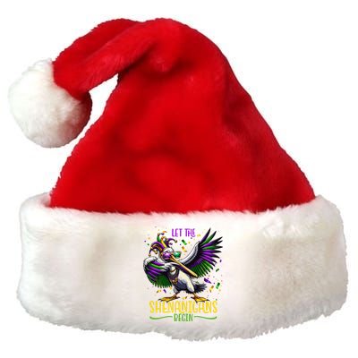 Dabbing Pelikan Mardi Gras Costume Let The Shenanigans Begin Premium Christmas Santa Hat