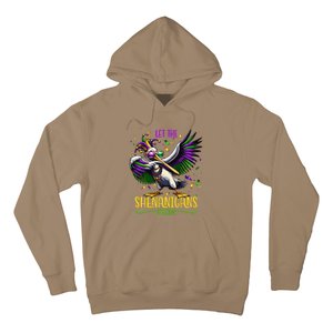 Dabbing Pelikan Mardi Gras Costume Let The Shenanigans Begin Hoodie