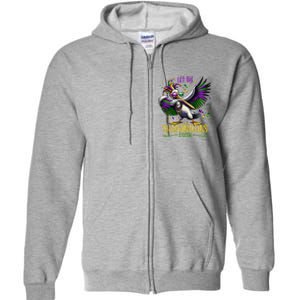 Dabbing Pelikan Mardi Gras Costume Let The Shenanigans Begin Full Zip Hoodie