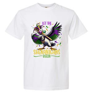 Dabbing Pelikan Mardi Gras Costume Let The Shenanigans Begin Garment-Dyed Heavyweight T-Shirt