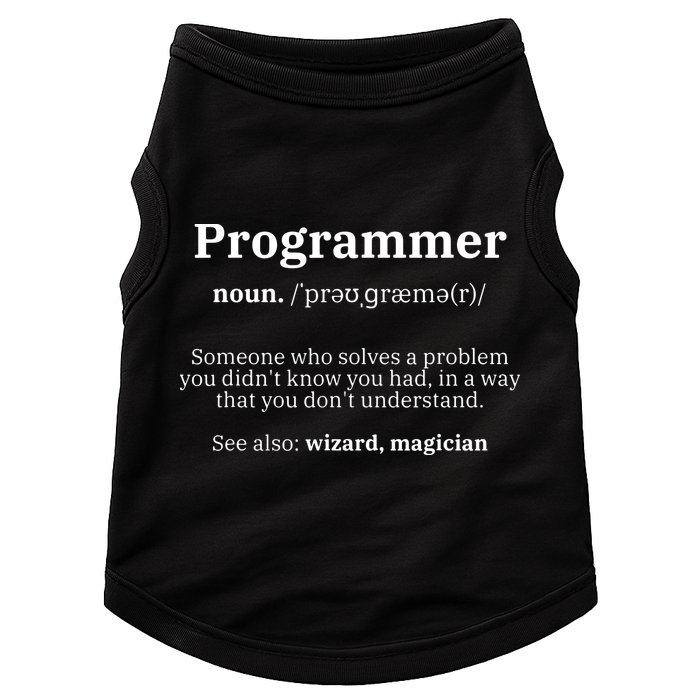 Definition Programmer Meaning Computer Science Coding Doggie Tank