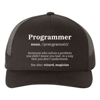 Definition Programmer Meaning Computer Science Coding Yupoong Adult 5-Panel Trucker Hat