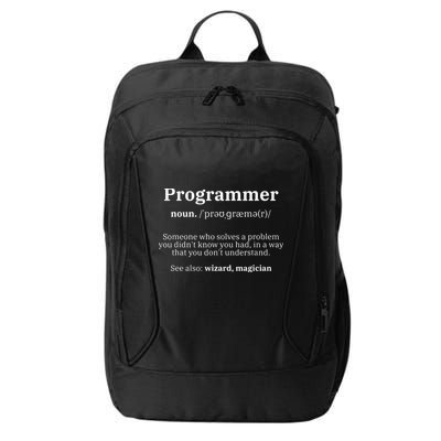 Definition Programmer Meaning Computer Science Coding City Backpack