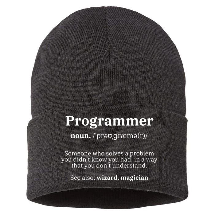 Definition Programmer Meaning Computer Science Coding Sustainable Knit Beanie