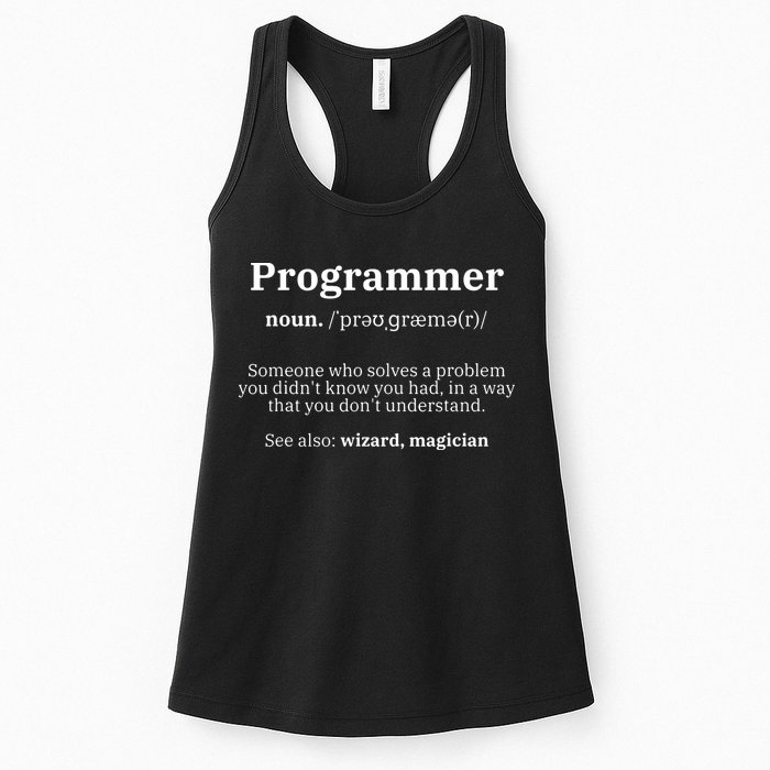 Definition Programmer Meaning Computer Science Coding Womens Tank Top