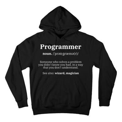 Definition Programmer Meaning Computer Science Coding Tall Hoodie