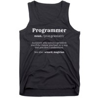 Definition Programmer Meaning Computer Science Coding Tank Top