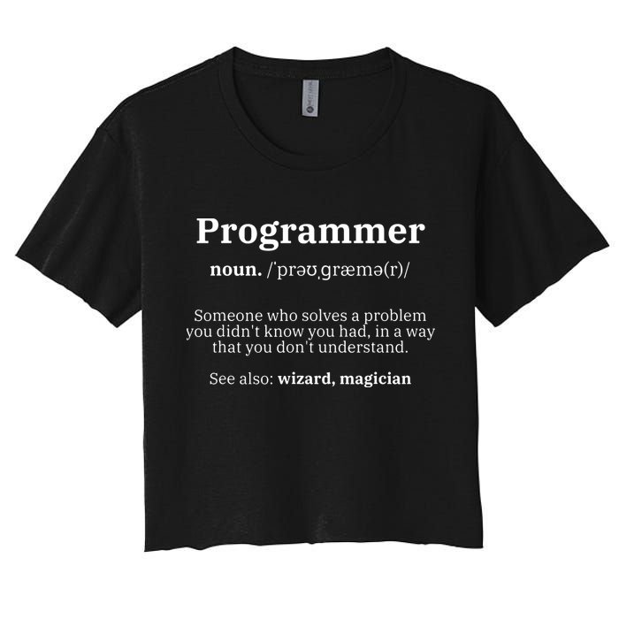 Definition Programmer Meaning Computer Science Coding Crop Top