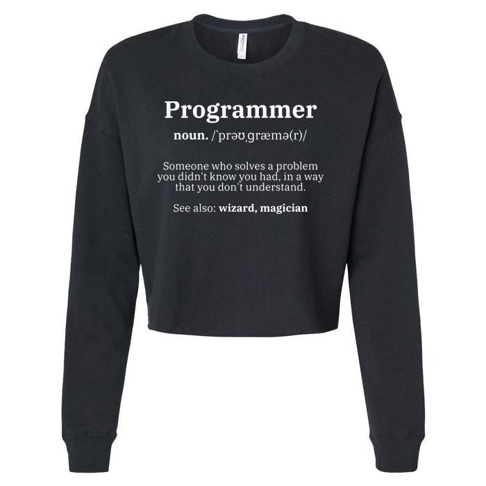 Definition Programmer Meaning Computer Science Coding Cropped Pullover Crew