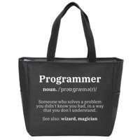 Definition Programmer Meaning Computer Science Coding Zip Tote Bag