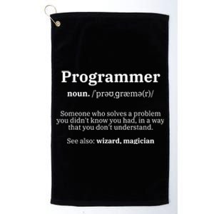 Definition Programmer Meaning Computer Science & Coding Platinum Collection Golf Towel