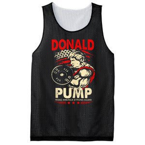 Donald Pump Make America Strong Again Tank Top Classic Mesh Reversible Basketball Jersey Tank