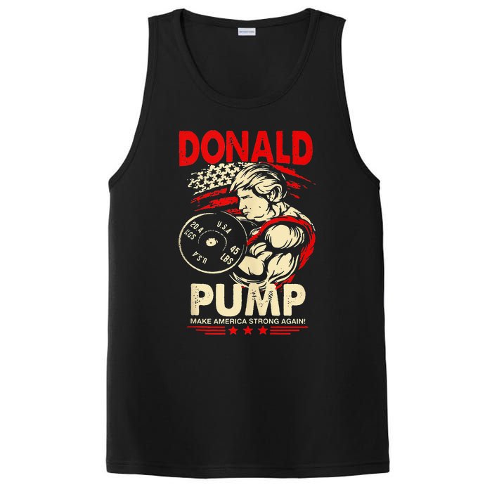 Donald Pump Make America Strong Again Tank Top Classic PosiCharge Competitor Tank