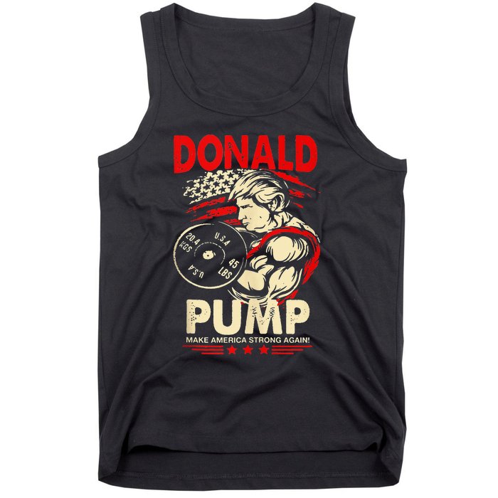 Donald Pump Make America Strong Again Tank Top Classic Tank Top