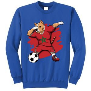 Dabbing Pitbull Morocco Soccer Fans Jersey Moroccan Football Gift Sweatshirt