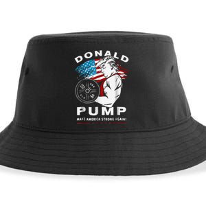 Donald Pump Make America Strong Again Sustainable Bucket Hat