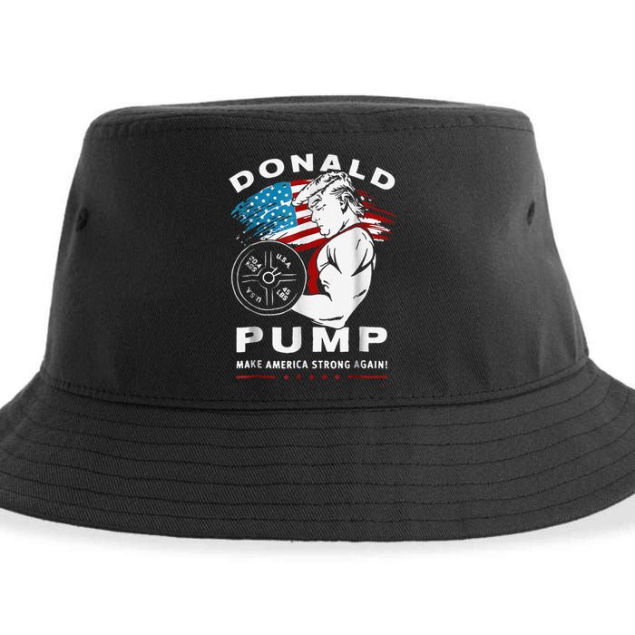 Donald Pump Make America Strong Again Sustainable Bucket Hat