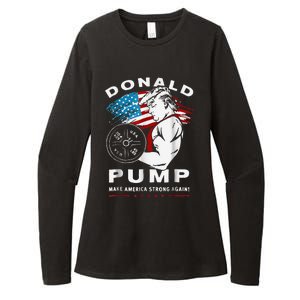 Donald Pump Make America Strong Again Womens CVC Long Sleeve Shirt