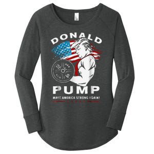 Donald Pump Make America Strong Again Women's Perfect Tri Tunic Long Sleeve Shirt