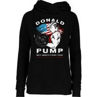 Donald Pump Make America Strong Again Womens Funnel Neck Pullover Hood