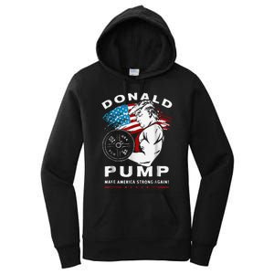 Donald Pump Make America Strong Again Women's Pullover Hoodie