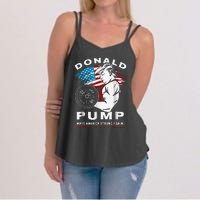 Donald Pump Make America Strong Again Women's Strappy Tank