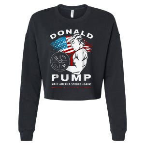 Donald Pump Make America Strong Again Cropped Pullover Crew