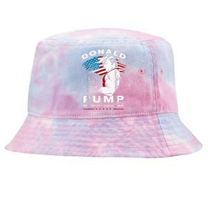 Donald Pump Make America Strong Again Tie-Dyed Bucket Hat