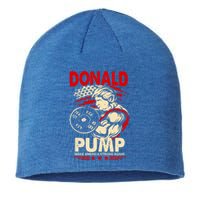 Donald Pump Make America Strong Again Funny Gift Sustainable Beanie