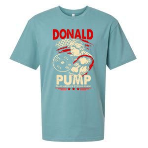 Donald Pump Make America Strong Again Funny Gift Sueded Cloud Jersey T-Shirt