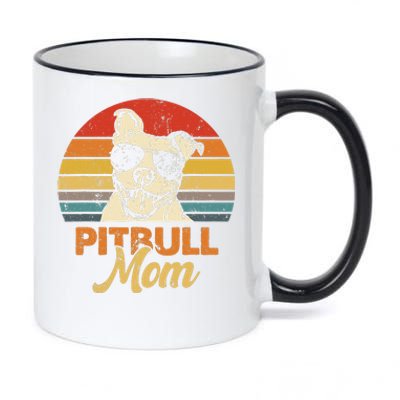 Dog Pitbull Mom Pittie Mom funny Mother's Day 11oz Black Color Changing Mug