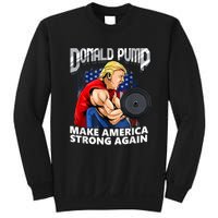 Donald Pump Make America Strong Again Weight Lifting Gym Sweatshirt