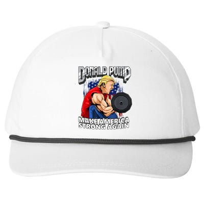 Donald Pump Make America Strong Again Weight Lifting Gym Snapback Five-Panel Rope Hat