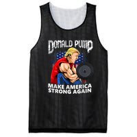 Donald Pump Make America Strong Again Weight Lifting Gym Mesh Reversible Basketball Jersey Tank