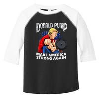 Donald Pump Make America Strong Again Weight Lifting Gym Toddler Fine Jersey T-Shirt