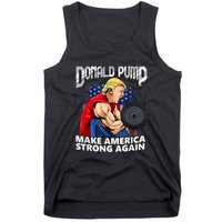 Donald Pump Make America Strong Again Weight Lifting Gym Tank Top