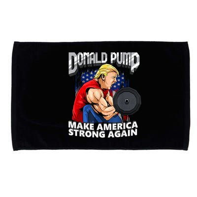 Donald Pump Make America Strong Again Weight Lifting Gym Microfiber Hand Towel