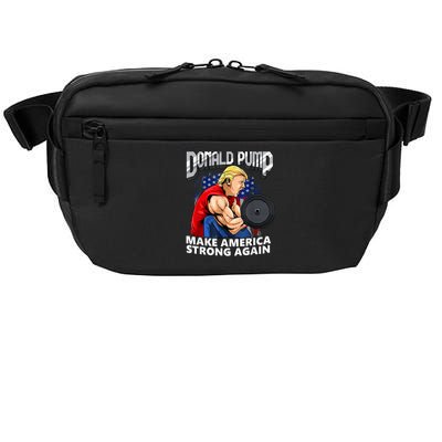 Donald Pump Make America Strong Again Weight Lifting Gym Crossbody Pack