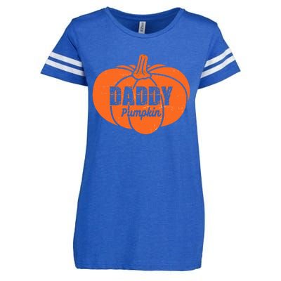 Daddy Pumpkin Matching Family Halloween Thanksgiving Group Enza Ladies Jersey Football T-Shirt