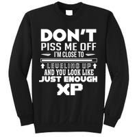 Dont Piss Me Off IM Close To Leveling Up And You Look Like Just Enough Xp Sweatshirt