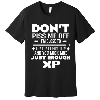 Dont Piss Me Off IM Close To Leveling Up And You Look Like Just Enough Xp Premium T-Shirt