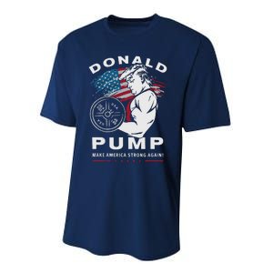 Donald Pump Make America Strong Again Performance Sprint T-Shirt