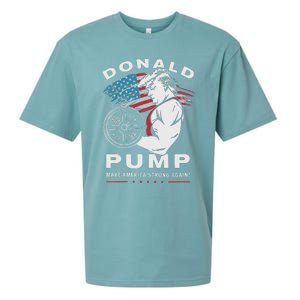 Donald Pump Make America Strong Again Sueded Cloud Jersey T-Shirt